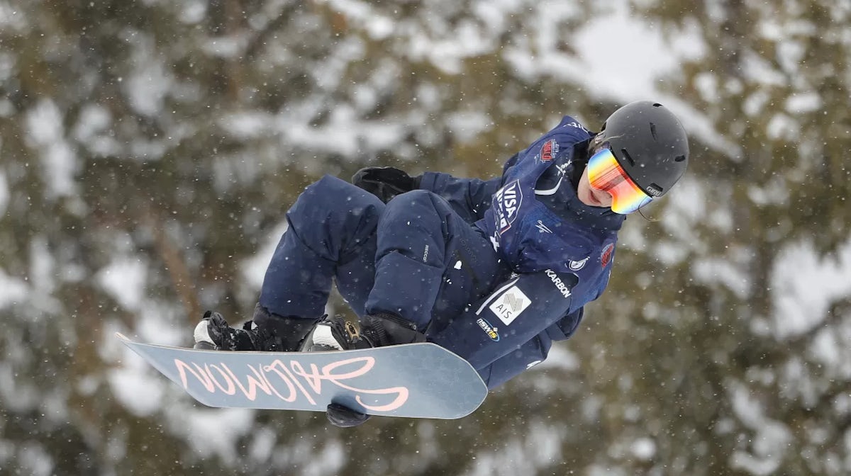Tess Coady of Australia competes in the women's snowboard big air qualifications during Day 5 of the Aspen 2021 FIS Snowboard and Freeski World Championship on March 14, 2021 at Buttermilk Ski Resort in Aspen, Colorado. (Photo by Ezra Shaw/Getty Images)