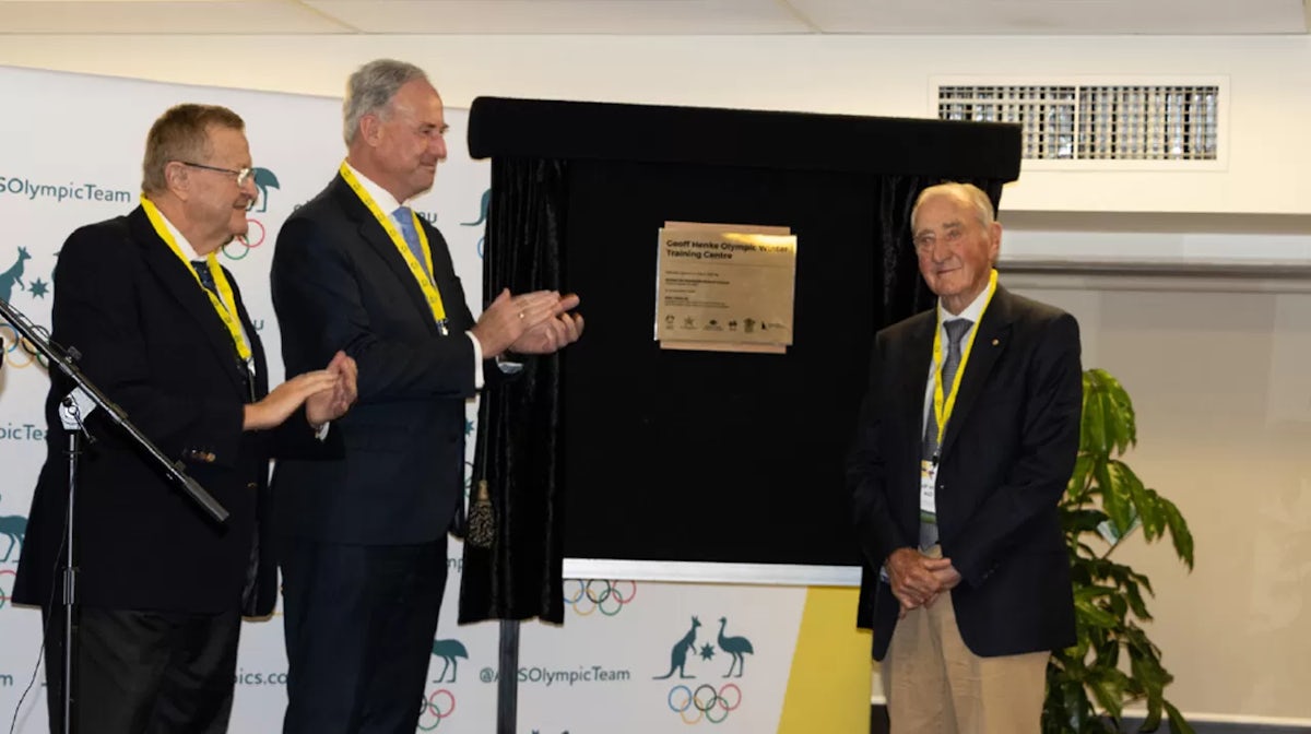 Official opening of the Geoff Henke Olympic Winter Training Centre, May 2021