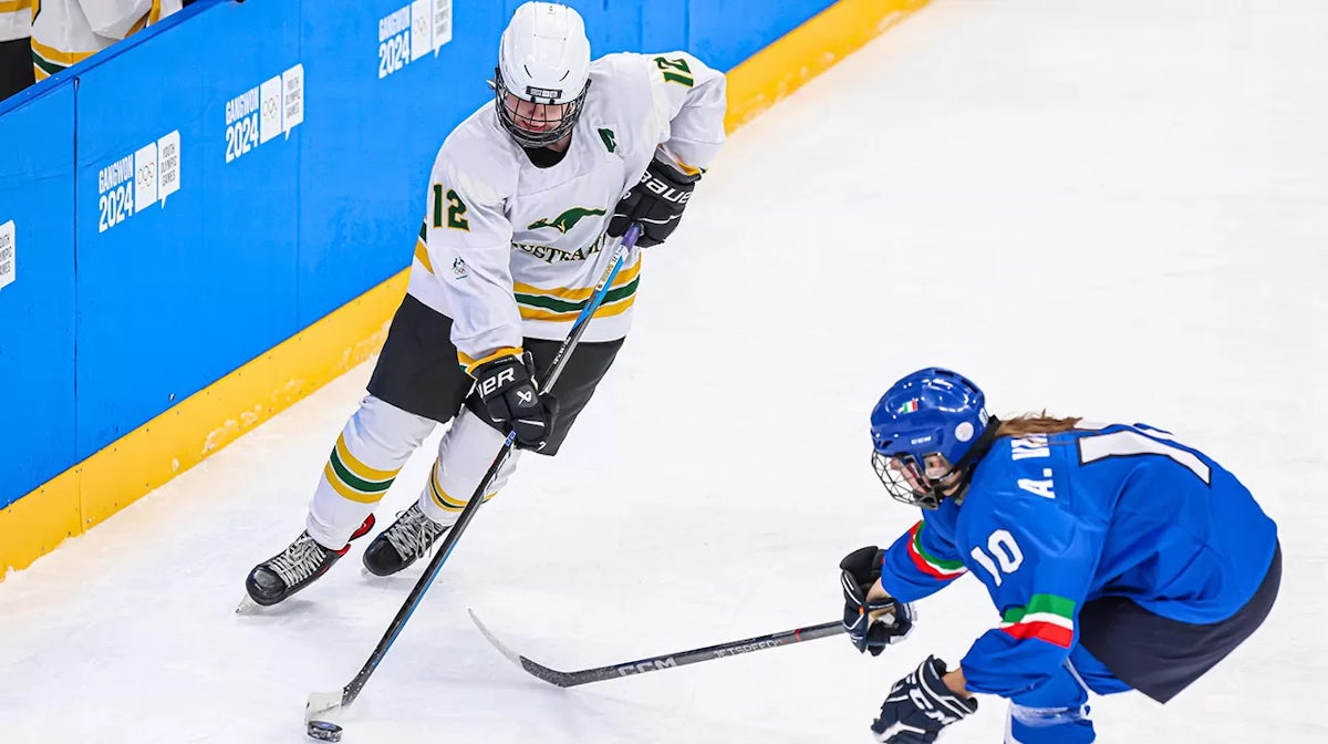 Australian Women's 3x3 Ice Hockey Youth Olympics (c) 2024 - International Olympic Committee - All Rights Reserved. In partnership with ANOC.