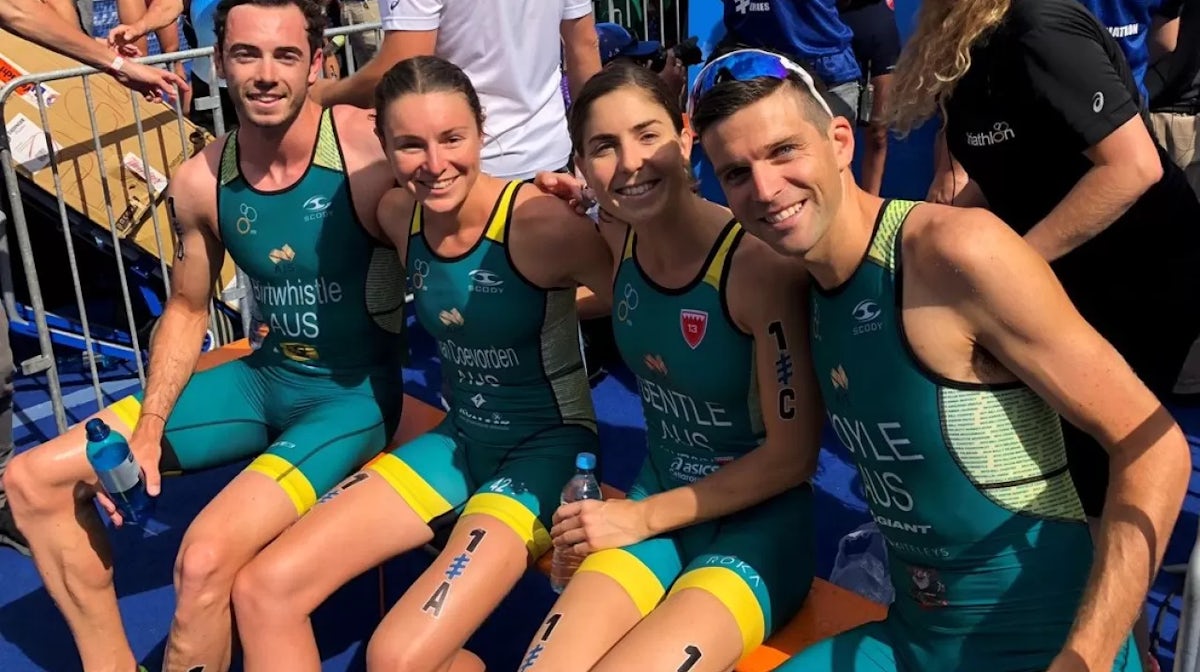 Australia wins silver in Triathlon Mixed Relay Worlds