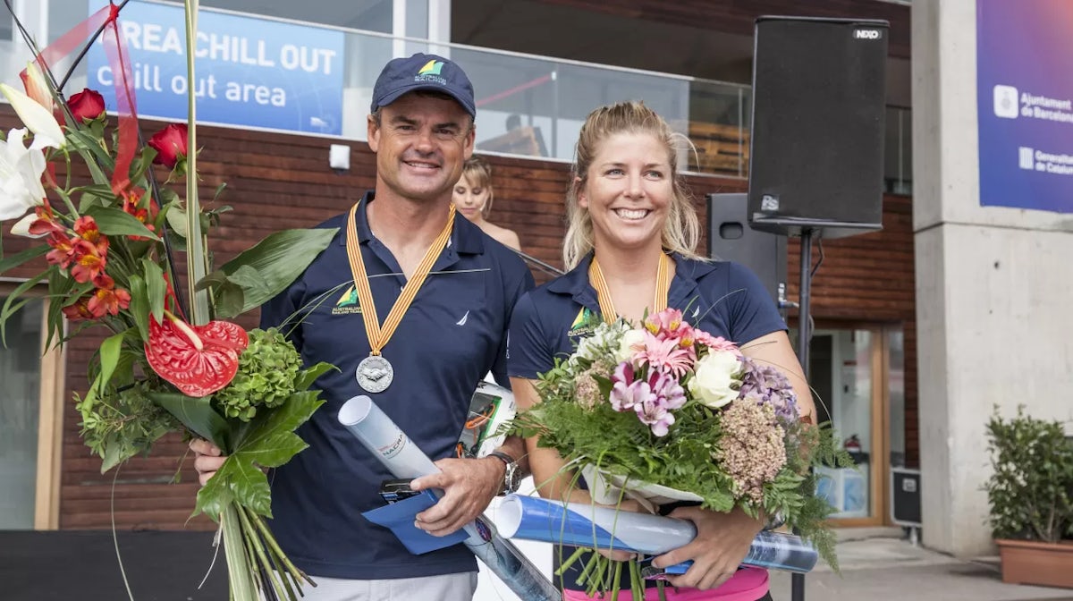 Silver medal for Darren Bundock & Nina Curtis at 2015 Open Nacra17 European Championship