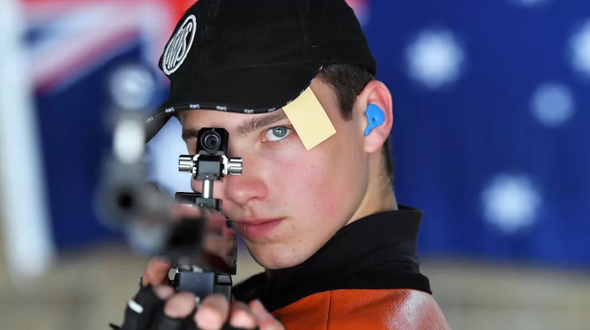 Alex Hoberg of South Australia during the Australia Olympic Games 50 metre Three Position Rifle Men Nomination Trials at the South Australia State Range at Wingfield on March 20, 2020 . (Photo by Mark Brake/Getty Images)