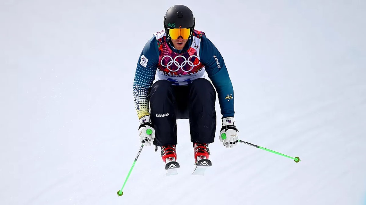 Scott Kneller of Australia competes during the Freestyle Skiing Men's Ski Cross Seeding on day 13 of the 2014 Sochi Winter Olympic at Rosa Khutor Extreme Park on February 20, 2014 in Sochi, Russia.